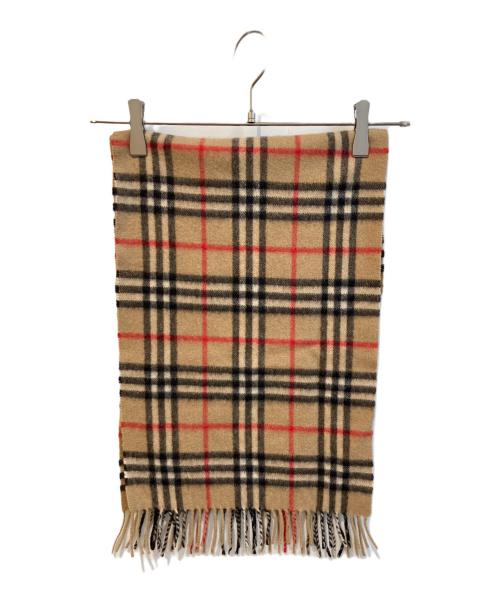 BURBERRY（バーバリー）BURBERRY (バーバリー) ノバチェックカシミヤマフラー ベージュの古着・服飾アイテム