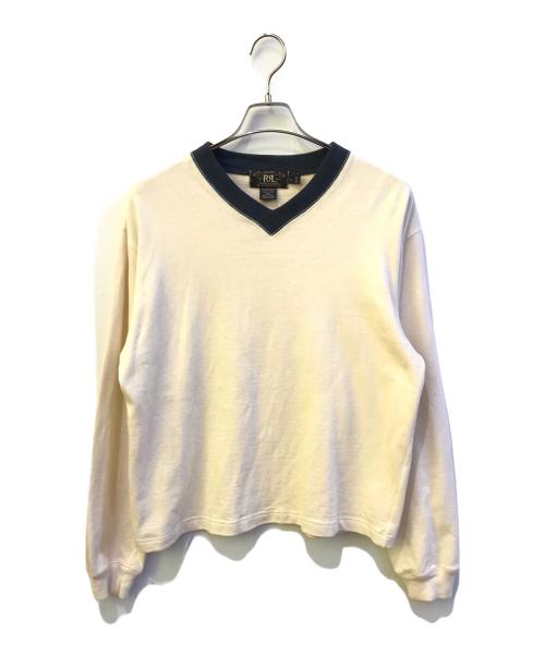 RRL（ダブルアールエル）RRL (ダブルアールエル) Vネックスウェット アイボリー サイズ:Mの古着・服飾アイテム