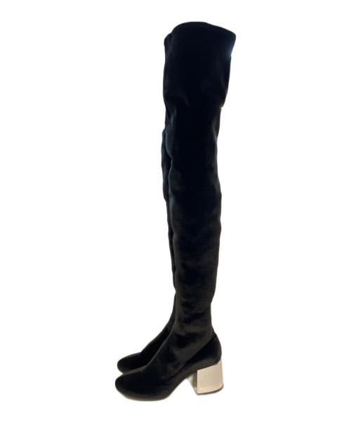MM6 Maison Margiela（エムエムシックスメゾンマルジェラ）MM6 Maison Margiela (エムエムシックスメゾンマルジェラ) ニーハイロングブーツ ブラック サイズ:23.5の古着・服飾アイテム