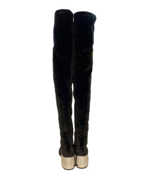 MM6 Maison Margiela（エムエムシックスメゾンマルジェラ）MM6 Maison Margiela (エムエムシックスメゾンマルジェラ) ニーハイロングブーツ ブラック サイズ:23.5の古着・服飾アイテム