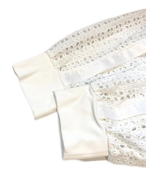 SHIPS（シップス）SHIPS (シップス) レースコンビカットソー ホワイト サイズ:ONESIZE 未使用品の古着・服飾アイテム