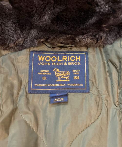 WOOLRICH（ウールリッチ）WOOLRICH (ウールリッチ) ラビットファー中綿モッズコート カーキ サイズ:XSの古着・服飾アイテム