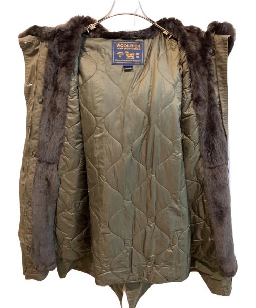 WOOLRICH（ウールリッチ）WOOLRICH (ウールリッチ) ラビットファー中綿モッズコート カーキ サイズ:XSの古着・服飾アイテム