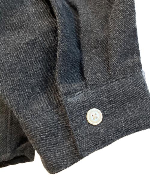 HAVERSACK（ハバーサック）HAVERSACK (ハバーサック) ウールリネンスキッパーシャツ　422123 ブラック サイズ:Mの古着・服飾アイテム