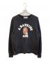 A BATHING APE（アベイシングエイプ）の古着「GO APE POINTER COLLEGE CREWNECK　001SWK251001M」｜ブラック