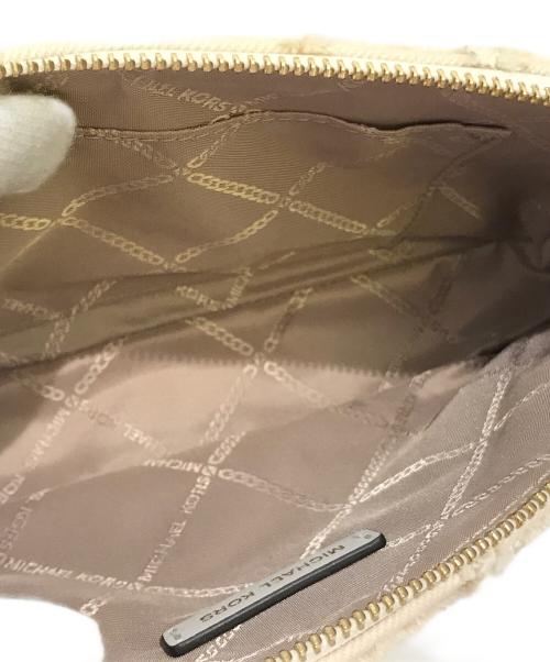 MICHAEL KORS（マイケル・コース）MICHAEL KORS (マイケル・コース) フレイドデニムチェーンポシェット ホワイトの古着・服飾アイテム