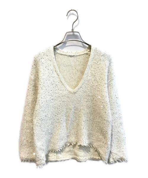 DRESSLAVE（ドレスレイブ）DRESSLAVE (ドレスレイブ) ニット アイボリー サイズ:38の古着・服飾アイテム