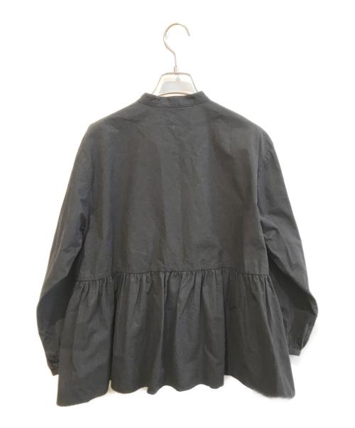 UNITED ARROWS（ユナイテッドアローズ）UNITED ARROWS (ユナイテッドアローズ) パールモチーフ ギャザー ブラウス ブラック サイズ:Ｓの古着・服飾アイテム