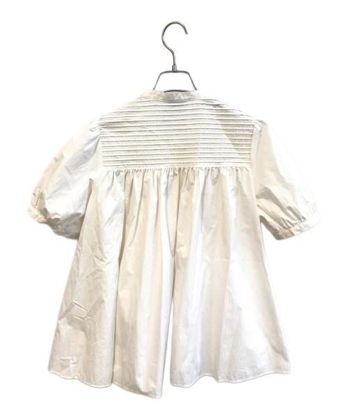UNITED ARROWS（ユナイテッドアローズ）UNITED ARROWS (ユナイテッドアローズ) ピンタック ショートスリーブ ブラウス ホワイト サイズ:freeの古着・服飾アイテム