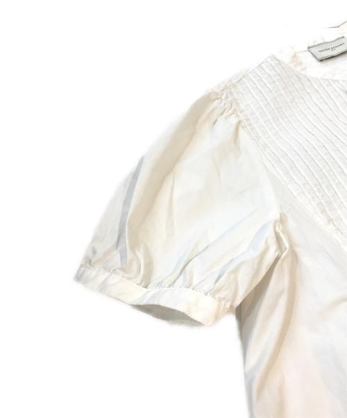 UNITED ARROWS（ユナイテッドアローズ）UNITED ARROWS (ユナイテッドアローズ) ピンタック ショートスリーブ ブラウス ホワイト サイズ:freeの古着・服飾アイテム