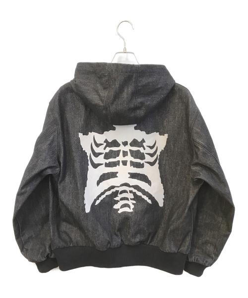 9090（9090）9090 (9090) Bone Rigid Denim Zip Hoodie　NN2082 ブラック サイズ:Ｌの古着・服飾アイテム
