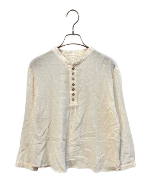Pal'las Palace（パラスパレス）PAL'LAS PALACE (パラスパレス) ガーゼワッシャープルオーバーシャツ ホワイトの古着・服飾アイテム