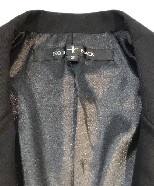 NO ID.（ノーアイディー）NO ID. (ノーアイディー) テーラードジャケット/レイヤードショートJKT ブラック サイズ:2 未使用品の古着・服飾アイテム