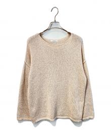 JOURNAL STANDARD（ジャーナルスタンダード）の古着「メッシュニット/テープヤーンDROPプルオーバー　25-080-400-3060」｜ベージュ