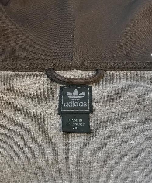 adidas（アディダス）adidas (アディダス) フーデットトラックジャケット AGC002 ブラウン サイズ:2XLの古着・服飾アイテム