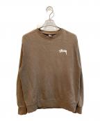 stussyステューシー）の古着「サークルロゴスウェット」｜カーキ