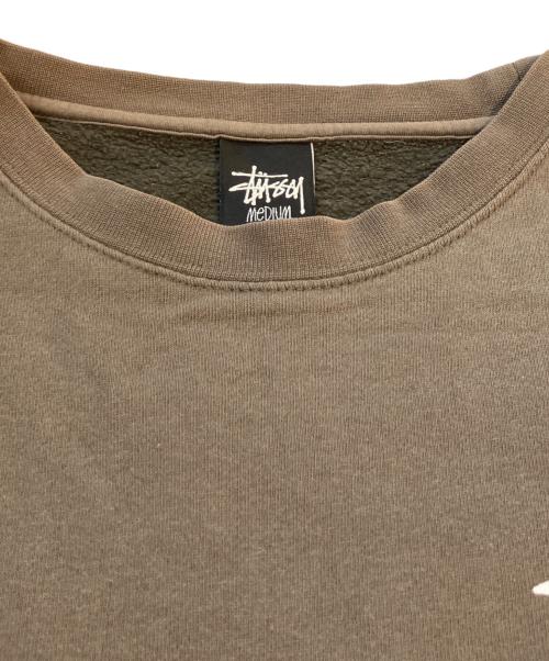 stussy（ステューシー）stussy (ステューシー) サークルロゴスウェット カーキ サイズ:MEDIUMの古着・服飾アイテム