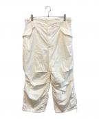 Graphpaperグラフペーパー）の古着「Garment Dyed Poplin Millitary Pants　GU221-40064」｜ホワイト