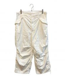 Graphpaper（グラフペーパー）の古着「Garment Dyed Poplin Millitary Pants　GU221-40064」｜ホワイト