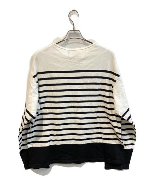 OUTIL（ウティ）OUTIL (ウティ) バスクシャツ ホワイト×ブラック サイズ:Lの古着・服飾アイテム
