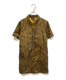stussy（ステューシー）の古着「シャツワンピース」｜ブラック×イエロー
