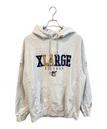 X-LARGE（エクストララージ）の古着「XLラベル スーブニール フーデッドスウェット　101233012031」｜グレー