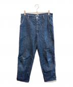 AURALEEオーラリー）の古着「デニムパンツ/HARD TWIST LIGHT DENIM PANTS A21SP02LD」｜インディゴ