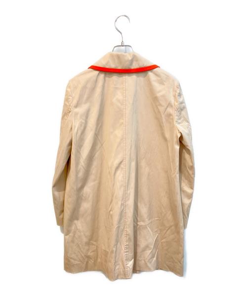 MARY QUANT（マリークヮント）MARY QUANT (マリークヮント) ステンカラーコート ベージュ×オレンジ サイズ:Mの古着・服飾アイテム