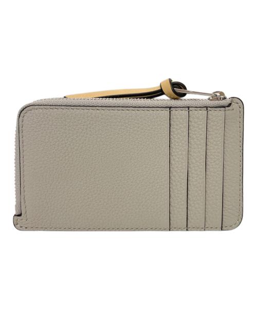 LOEWE（ロエベ）LOEWE (ロエベ) コインカードホルダー（ソフトグレインカーフ） グレー×グリーン サイズ:-の古着・服飾アイテム