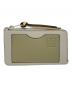 LOEWE（ロエベ）の古着「コインカードホルダー（ソフトグレインカーフ）」｜グレー×グリーン