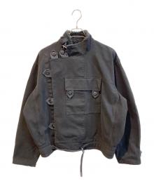 NO BRAND（ノーブランド）の古着「モーターサイクルジャケット」｜ネイビー