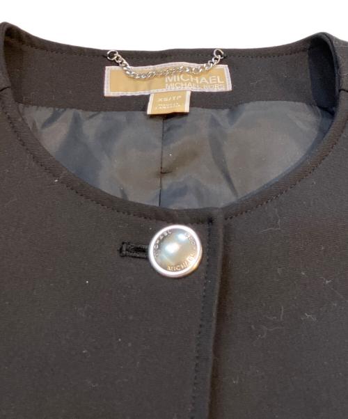 MICHAEL MICHAEL KORS（マイケル マイケルコース）MICHAEL MICHAEL KORS (マイケル マイケルコース) ホースビットカラーレスジャケット JF510CH380 ブラック サイズ:XSの古着・服飾アイテム