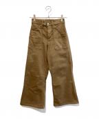 GOOD GRIEF!グッドグリーフ）の古着「BAKER WIDE LEG PANTS セルフ裾上げ有」｜カーキ