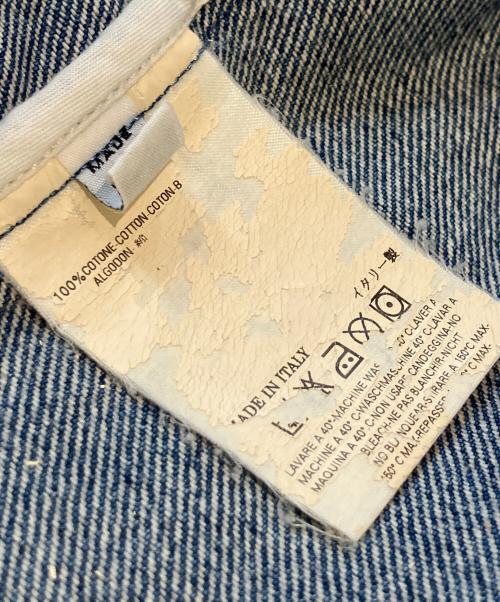 MM6 Maison Martin Margiela（エムエムシックス メゾンマルタンマルジェラ）MM6 Maison Martin Margiela (エムエムシックス メゾンマルタンマルジェラ) ノーカラーデニムジャケット インディゴ サイズ:38の古着・服飾アイテム