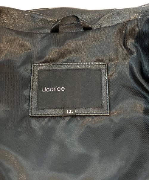 LICORICE（リコリス）LICORICE (リコリス) レザージャケット　LC-73299 ブラック サイズ:LLの古着・服飾アイテム