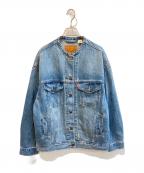LEVI'S PReMIUMリーバイス プレミアム）の古着「ノーカラーデニムジャケット A3472-0007」｜インディゴ