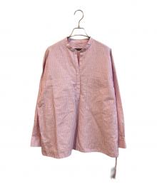 JOURNAL STANDARD（ジャーナルスタンダード）の古着「スキッパーシャツ/ハードマンズリネンコットンスキッパーシャツ」｜ピンク