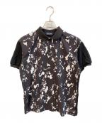 FRED PERRYフレッドペリー）の古着「MIX PANELLED PIQUE SHIRT　F1861」｜ブラック