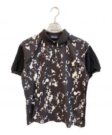 FRED PERRY（フレッドペリー）の古着「MIX PANELLED PIQUE SHIRT　F1861」｜ブラック