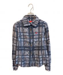 Vivienne Westwood RED LABEL（ヴィヴィアンウエストウッドレッドレーベル）の古着「レーヨンブレンドチェックシャツ　357-01-89009」｜ネイビー
