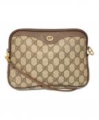 GUCCIグッチ）の古着「PVCショルダーバッグ　GG」｜ブラウン