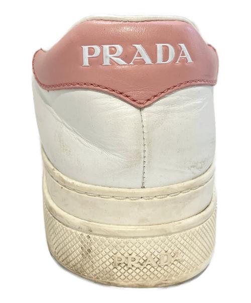PRADA（プラダ）PRADA (プラダ) ローカットスニーカー　1E536L ホワイト サイズ:37.5の古着・服飾アイテム