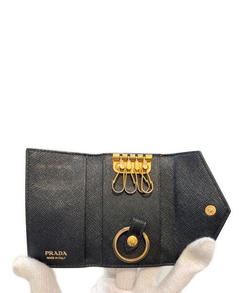 PRADA（プラダ）PRADA (プラダ) キーケース　230B ブラックの古着・服飾アイテム