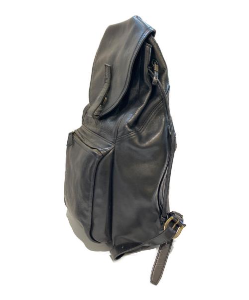 B.stuff（ビースタッフ）B.stuff (ビースタッフ) オールレザーリュック ブラックの古着・服飾アイテム