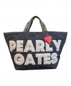 PEARLY GATESパーリーゲイツ）の古着「トートバッグ/ロゴロッカーバッグ」｜ネイビー