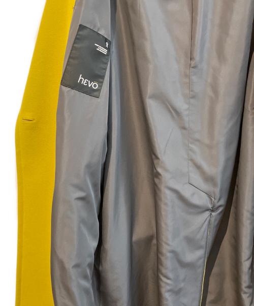 HEVO（イーヴォ）HEVO (イーヴォ) ダブルブレスト・ベルテッドコート　BRINDISI イエロー サイズ:48の古着・服飾アイテム