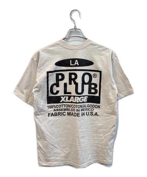 X-LARGE（エクストララージ）X-LARGE (エクストララージ) PROCLUB (プロクラブ) HEAVY WEIGHT S/S TEE　101262011041 ベージュ サイズ:Lの古着・服飾アイテム