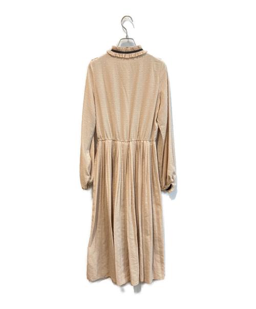 Sov.（ソブ）Sov. (ソブ) ポリエステルサテンドットワンピース　0501-230-223 ベージュ サイズ:Mの古着・服飾アイテム
