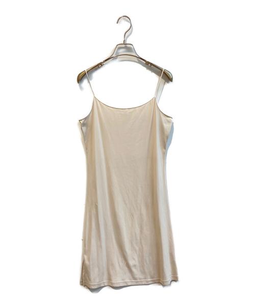Sov.（ソブ）Sov. (ソブ) ポリエステルサテンドットワンピース　0501-230-223 ベージュ サイズ:Mの古着・服飾アイテム