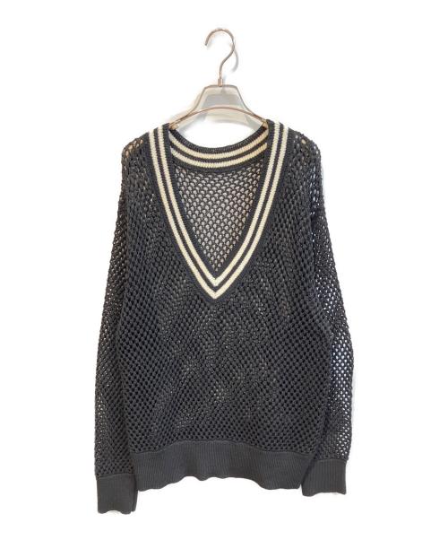 Spick and Span（スピック＆スパン）Spick and Span (スピック＆スパン) Vネックチルデンニット ブラック サイズ:なしの古着・服飾アイテム